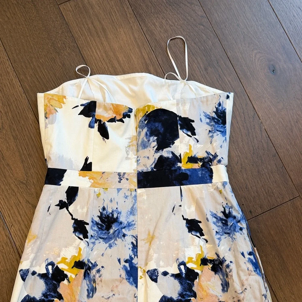 J. Crew Floral Strapless Dress Size 2 C12-024